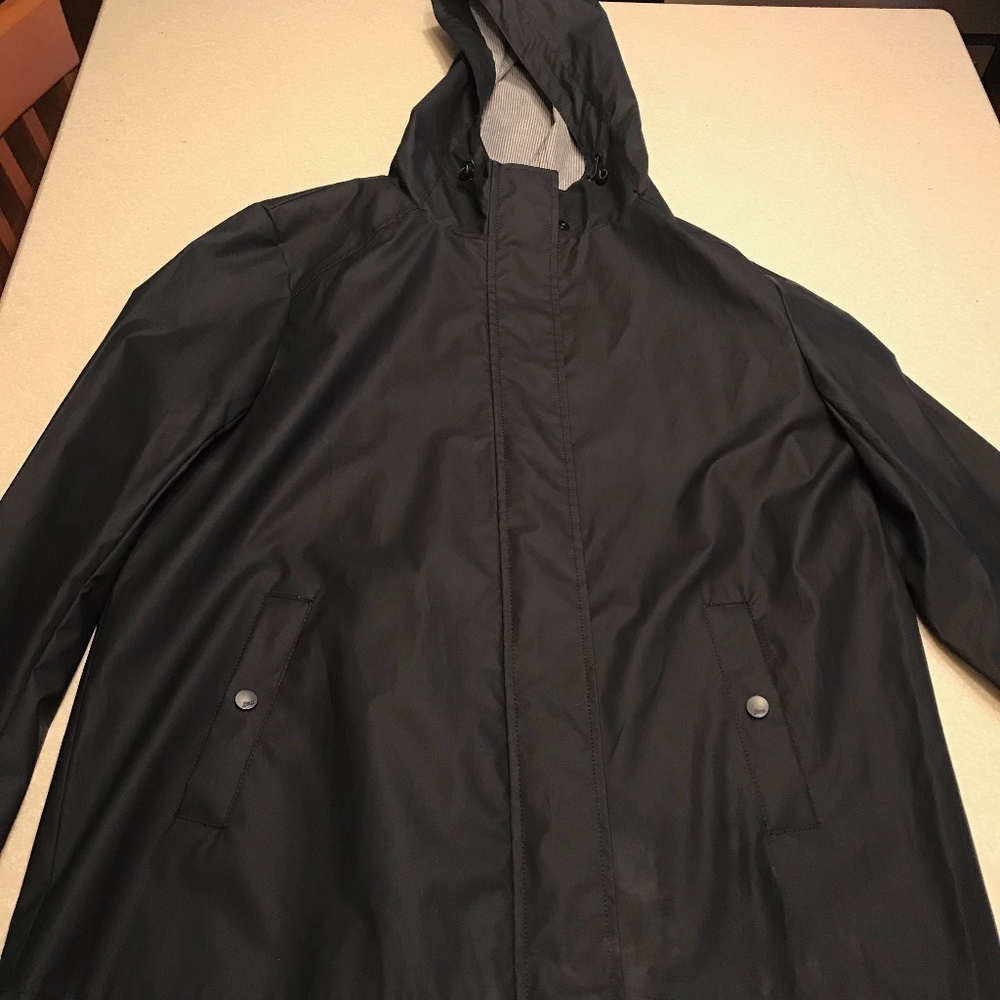 Cute G.H. Bass & Co Dark Navy Rubber Rain Jacket